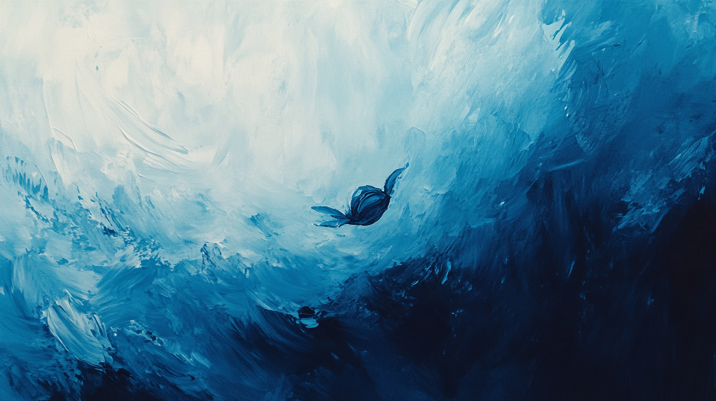 Lauda explorando el fondo marino