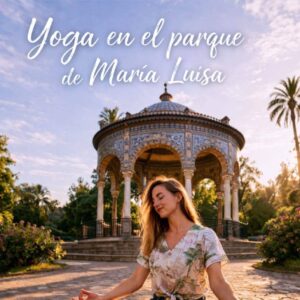 Yoga al aire libre en el Parque de María Luisa, Sevilla